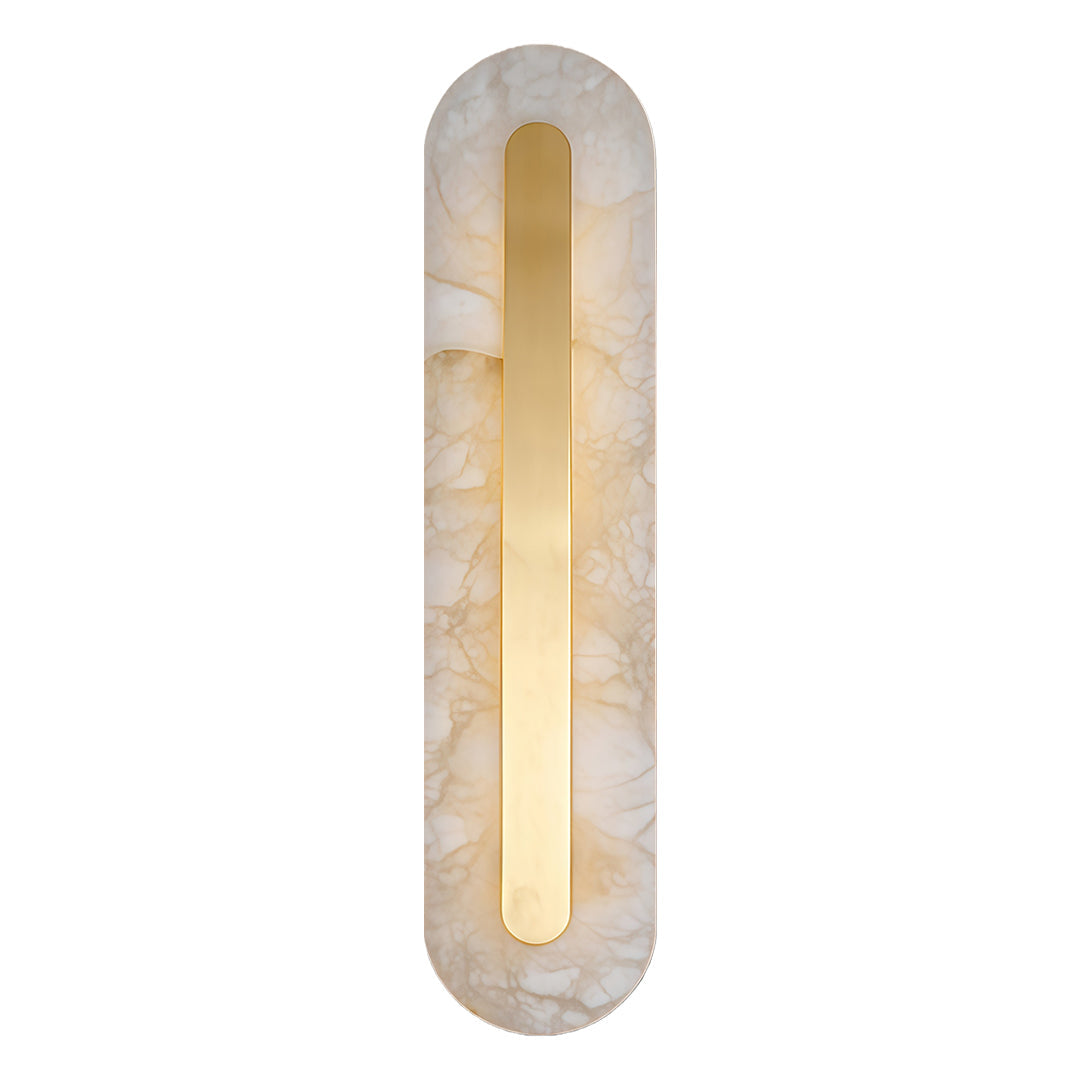 Cloud Stone Wall Sconce — Brass, Gold Finish, LED 3000K, Round or Square, Small or Large