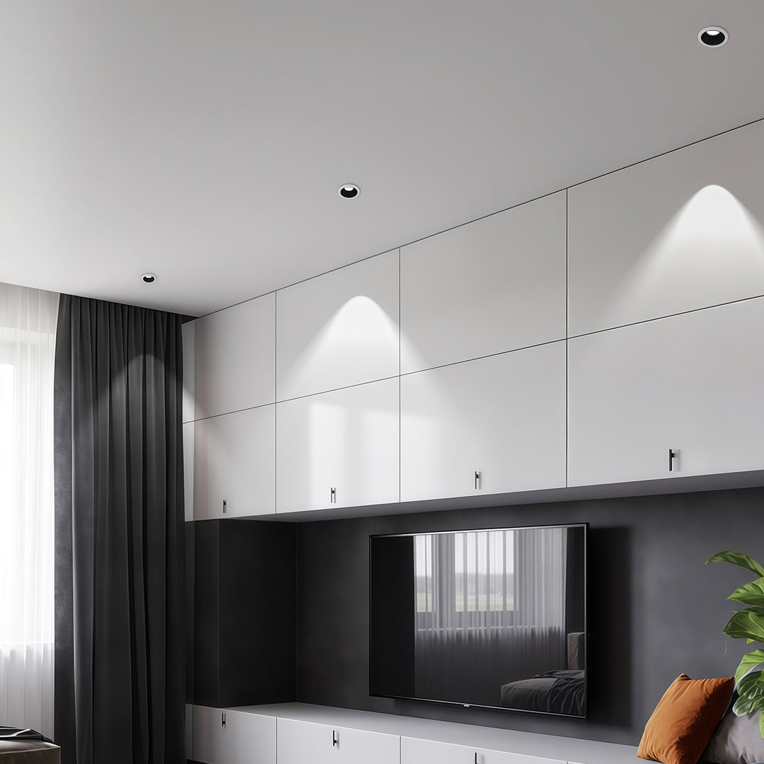 Deep Anti-Glare LED Recessed Spotlight — Die-Cast Aluminum, Ra98 CRI, 7W/10W/12W, 3000K/4000K/6000K, Black or White