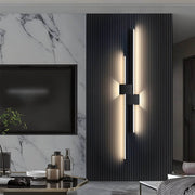 contemporary iron led linear lights for horizontal and vertical wall mounting