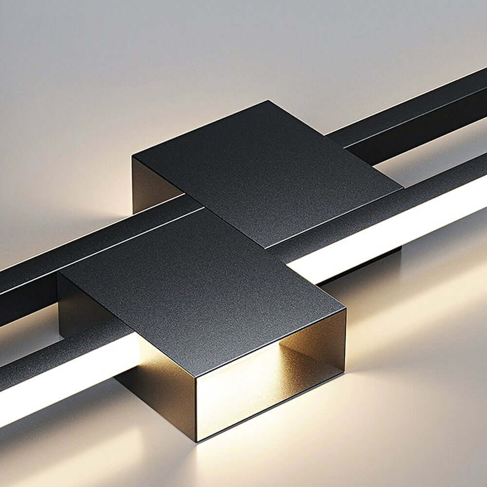 contemporary iron led linear lights for horizontal and vertical wall mounting