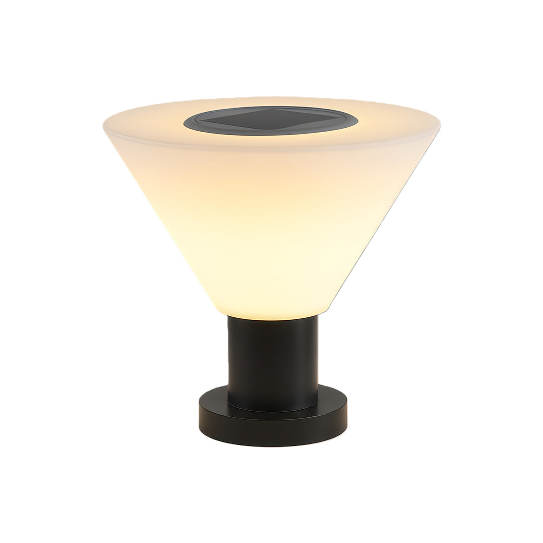 Minimalist Outdoor Garden Pillar Light — Stainless Steel, IP65, Solar or Hardwired E27, 3-Step Dimming, Black / White