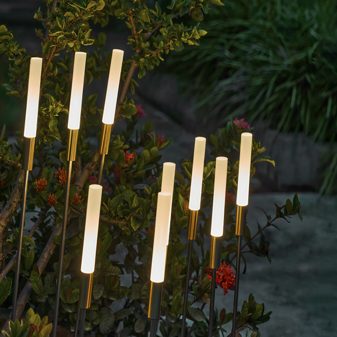 Reed-Shaped Landscape Spike Light — Aluminum, 12W LED, 3000K Warm White, IP65, 4/5/7/11/12-Pack
