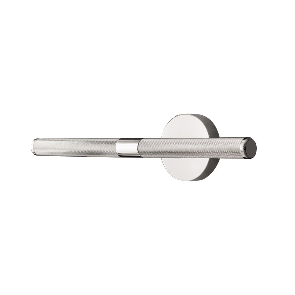contemporary led bathroom vanity light fixture with knurled texture and adjustable swiveling head