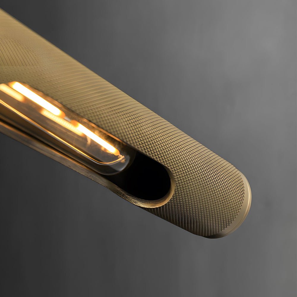 contemporary led bathroom vanity light fixture with knurled texture and adjustable swiveling head