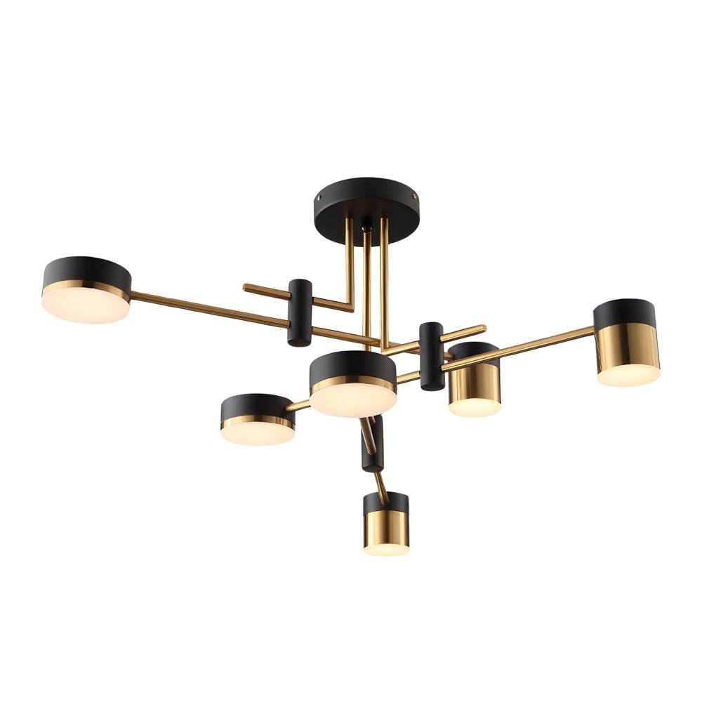 contemporary led dimmable sputnik chandelier with 4 6 or 8 lights