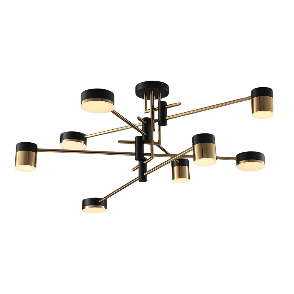 contemporary led dimmable sputnik chandelier with 4 6 or 8 lights