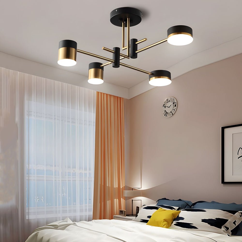 contemporary led dimmable sputnik chandelier with 4 6 or 8 lights