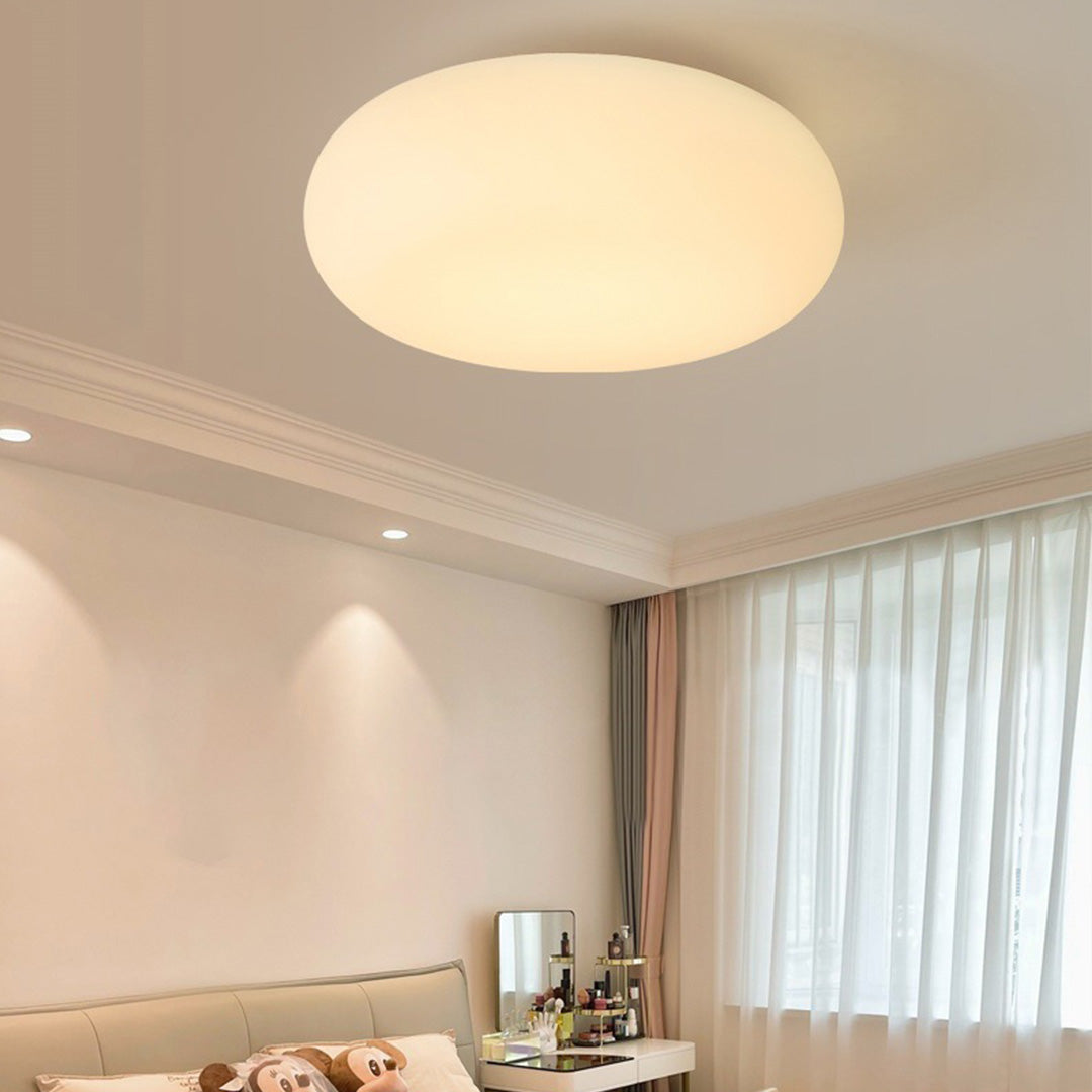 Minimalist Contemporary LED Pendant — Iron, PE Shade, 20/35/50cm, 12–36W, 3-Step Dimming, Pendant or Ceiling-Mount