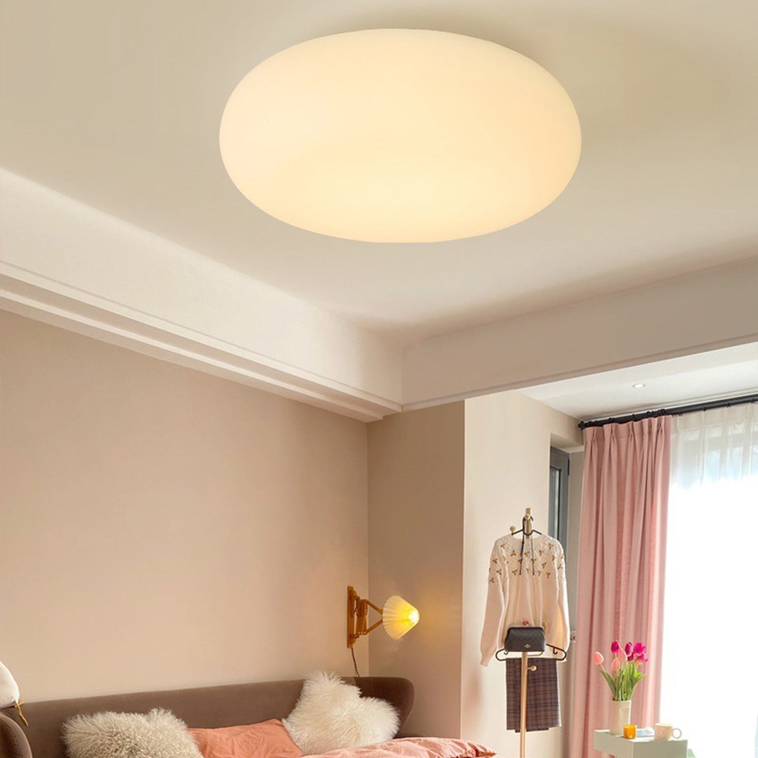 Minimalist Contemporary LED Pendant — Iron, PE Shade, 20/35/50cm, 12–36W, 3-Step Dimming, Pendant or Ceiling-Mount