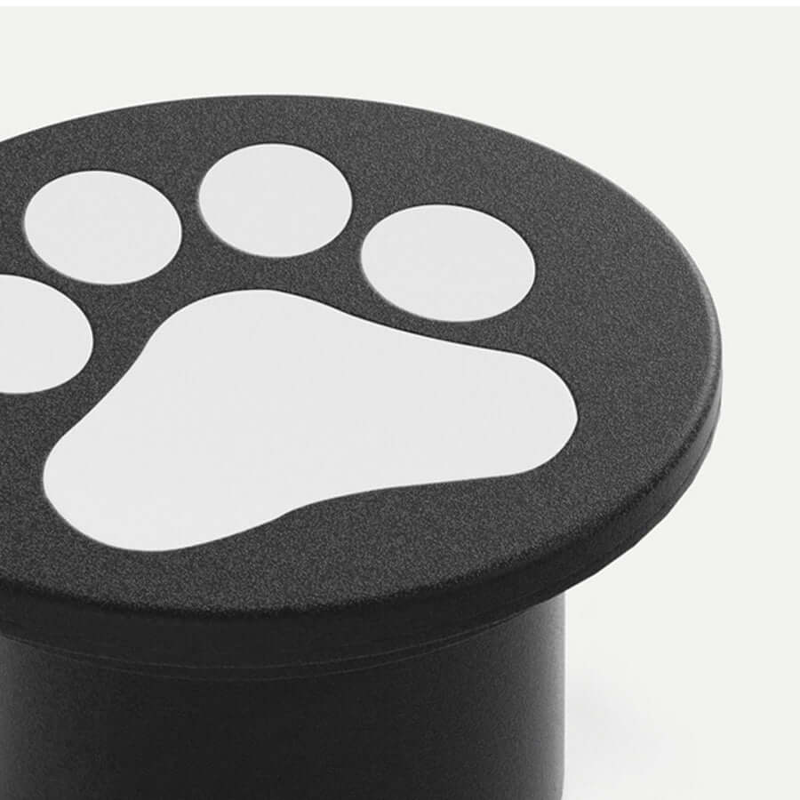 contemporary led recessed lights with cat paw print design for decks and gardens