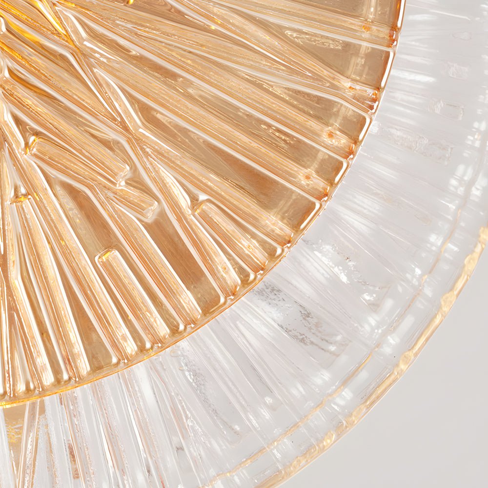 contemporary led round hanging lamp with crystal glass disc pendant 1 light design