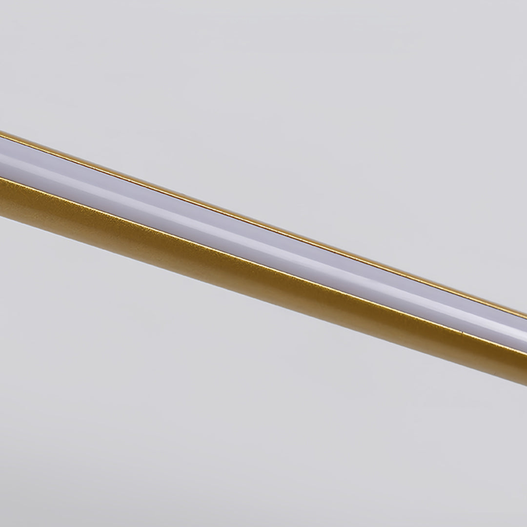Minimalist Linear Semi-Flush Mount — Aluminum & Wrought Iron, Acrylic Shade, 12W–24W LED, 68cm–128cm
