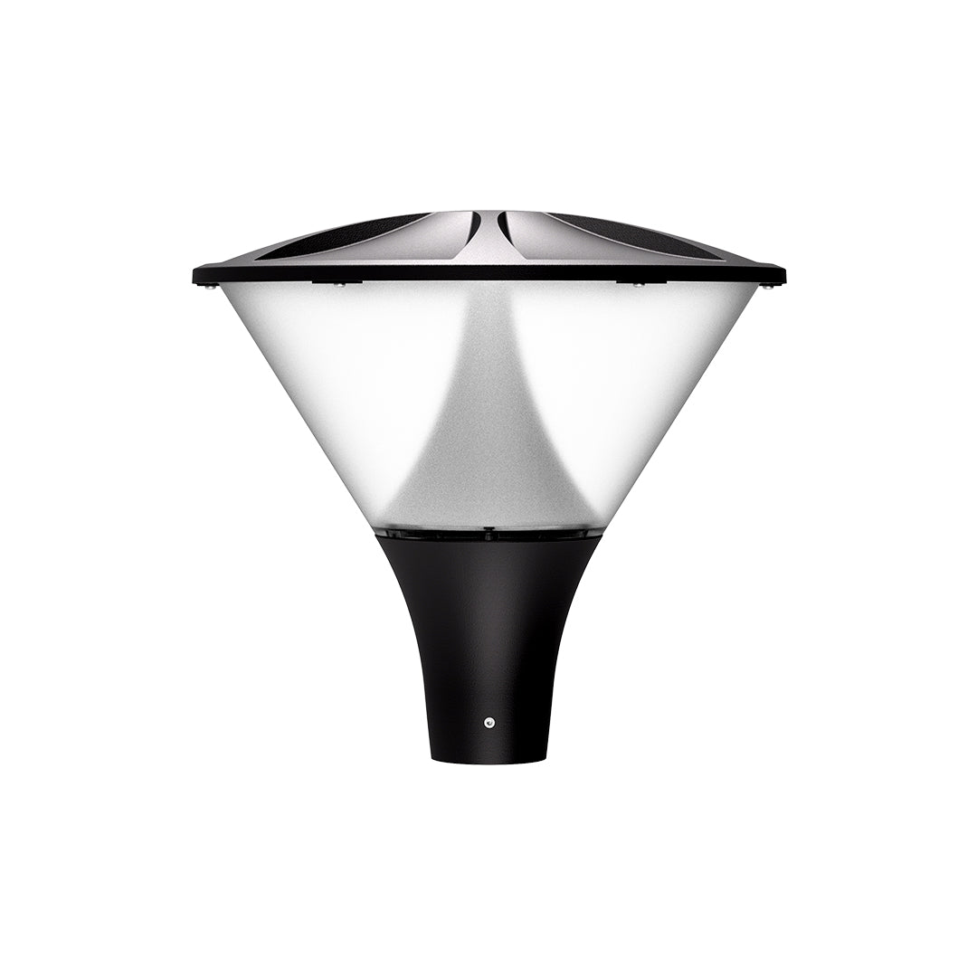 Minimalist LED Yard Post Light — Die-Cast Aluminum, 36W / 48W, IP65, 2.9m, Matte Black