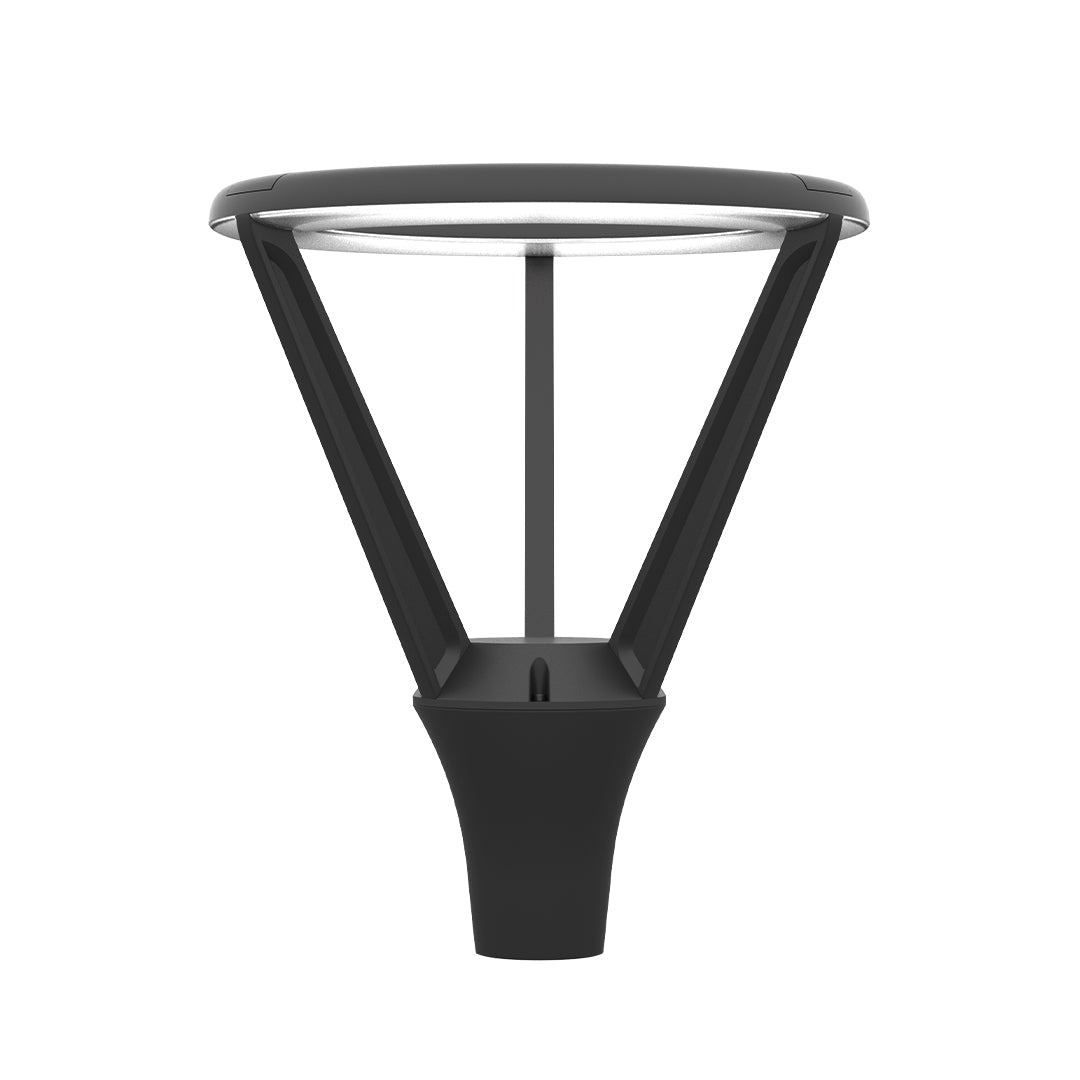 Modern Minimalist Outdoor Post Light — Black Aluminum, 48W OSRAM LED, 3000K, IP65, 3-Meter Pole