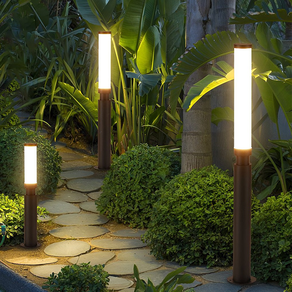 contemporary led waterproof bollard lights for outdoor gardens and pathways