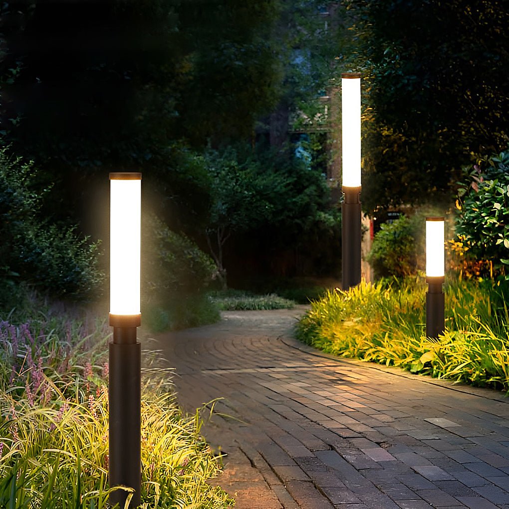 contemporary led waterproof bollard lights for outdoor gardens and pathways
