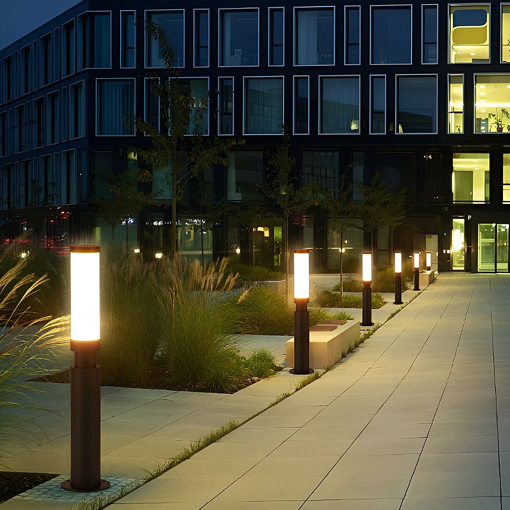 contemporary led waterproof bollard lights for outdoor gardens and pathways