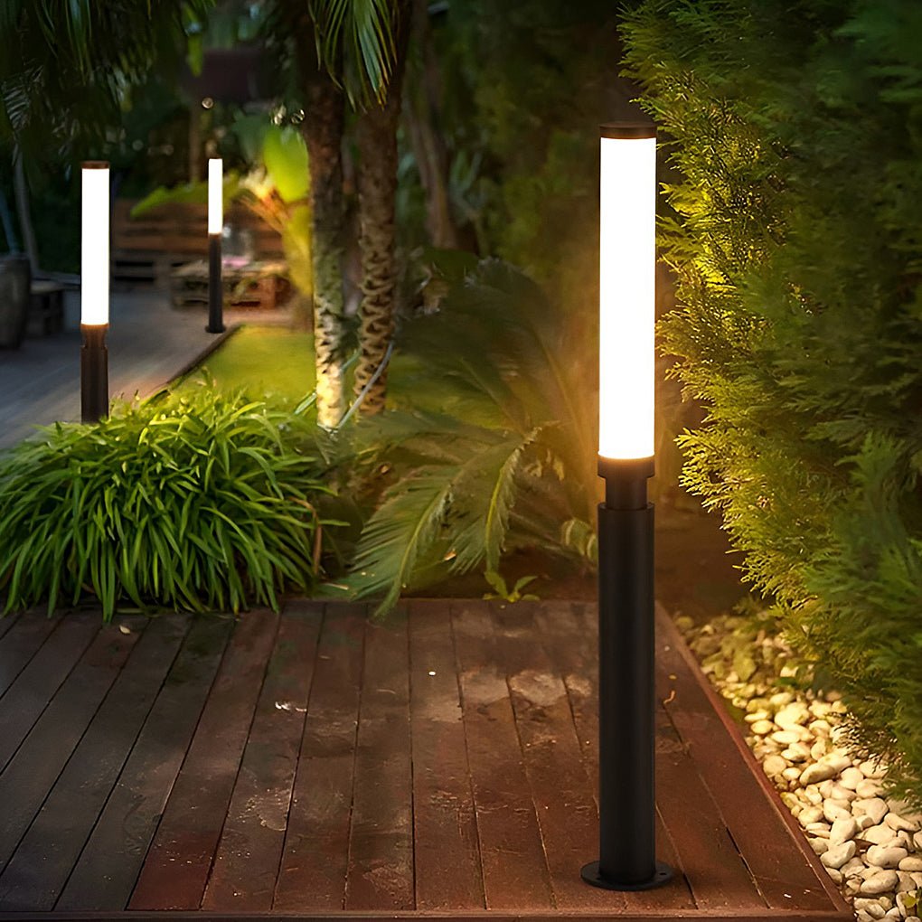 contemporary led waterproof bollard lights for outdoor gardens and pathways