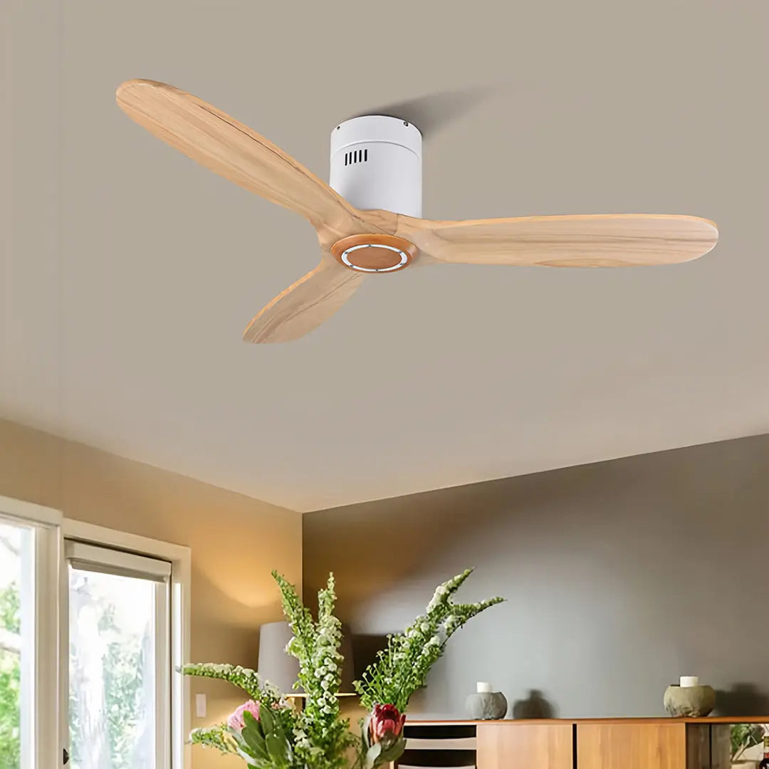 3-Blade Ceiling Fan with Light and Remote Control - Quiet DC Motor Design Luxe