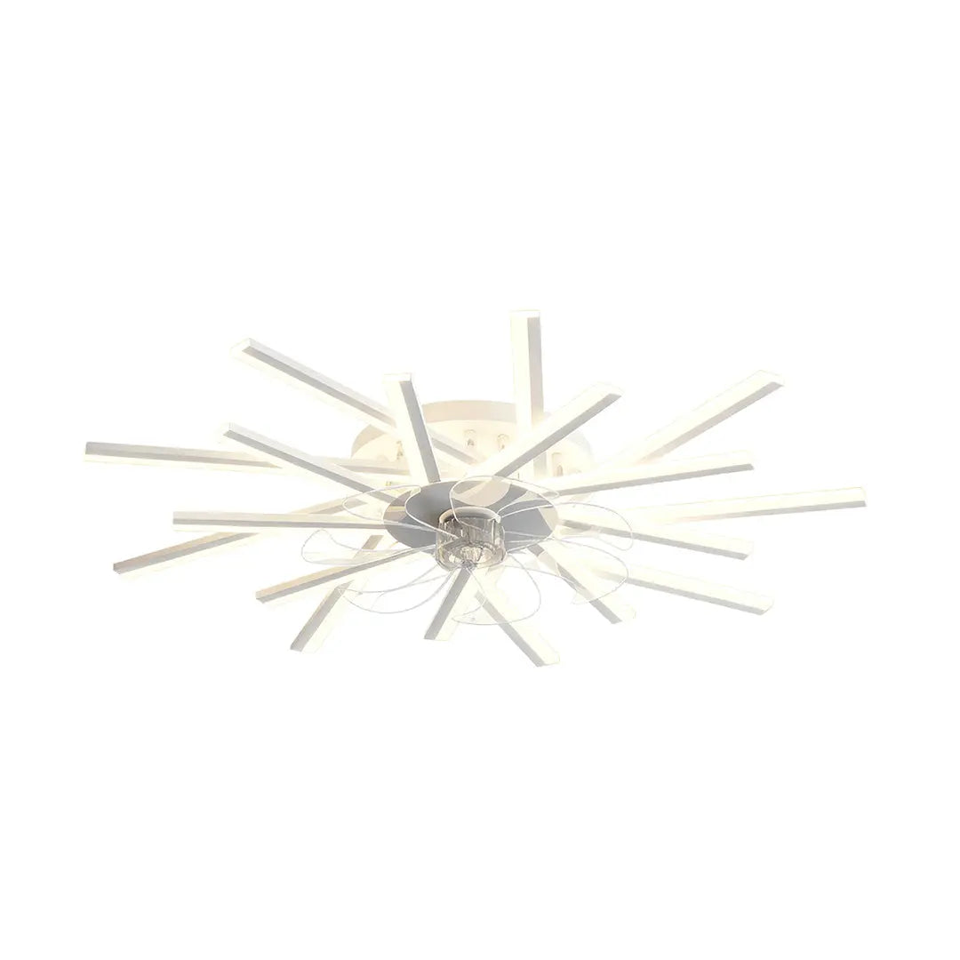 Industrial Metal Ceiling Fan with Light - Iron Body Design Luxe