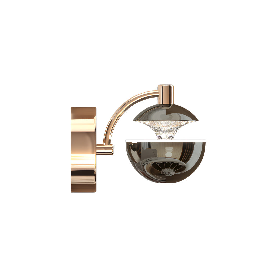 Minimalist Geometric Metal Wall Sconce — Acrylic Shade, Three-Step Dimming (3000K/4500K/6000K), Black or Gold