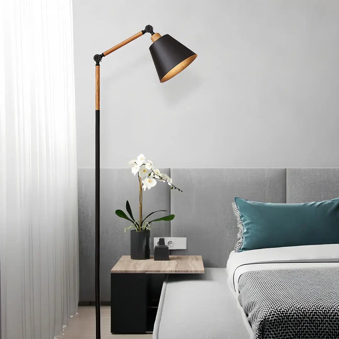 Modern Adjustable Metallic Floor Lamp Luxe