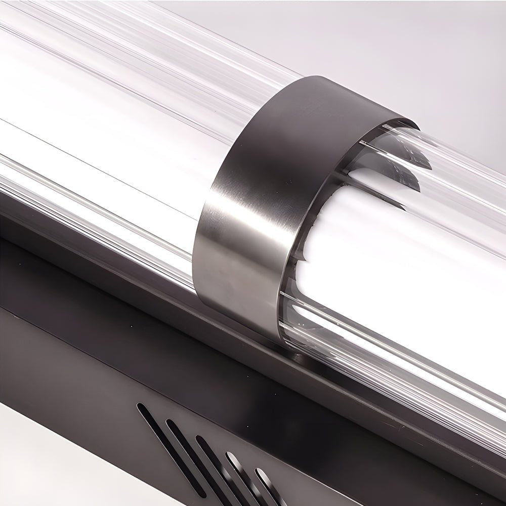 contemporary metallic indoor wall sconce lamp with long acrylic tube led available in 2755 and 3543