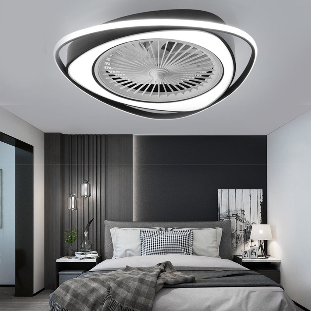 contemporary minimalist bladeless ceiling fan light with stepless dimming for bedrooms