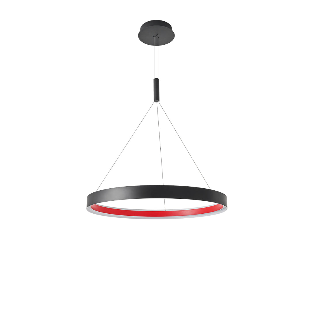 Minimalist Ring Chandelier — Iron & Aluminum, 80W LED, 15.8" to 31.5" Diameter
