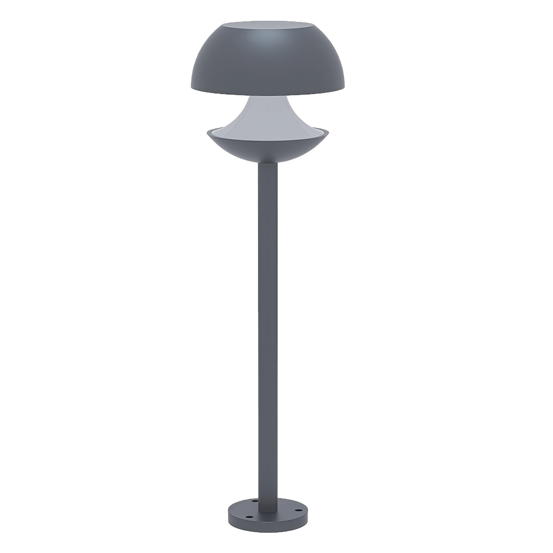 Mushroom Outdoor Path Light — Dual-Color Aluminum, 10W Integrated LED, IP54, 3 Heights