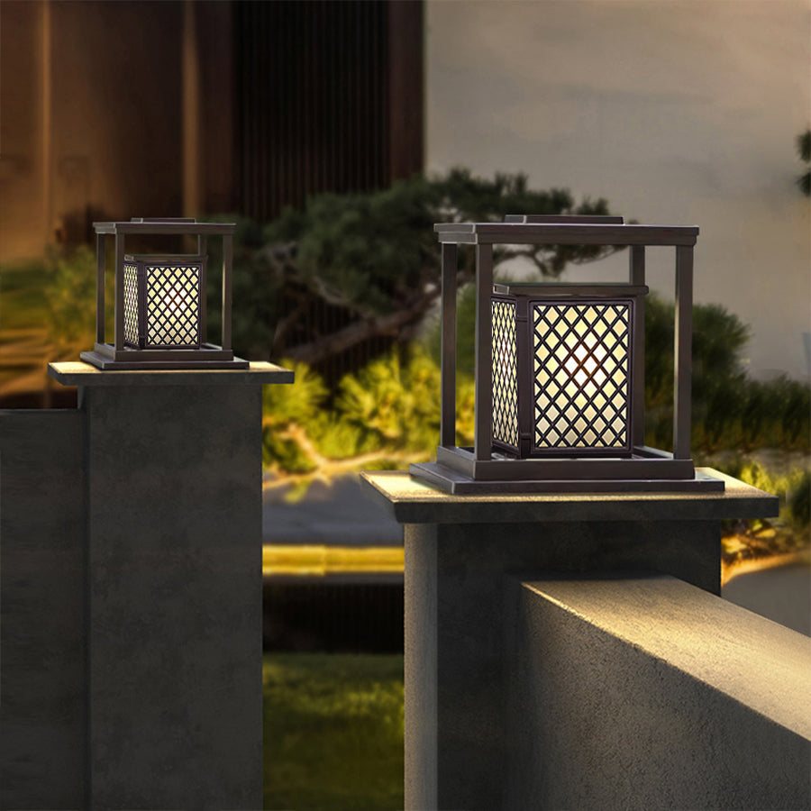 Modern Square Exterior Pillar Lights