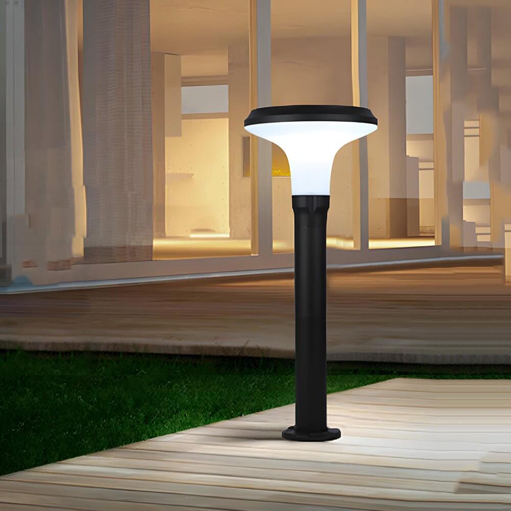 contemporary outdoor path lighting sleek black solar led lawn light