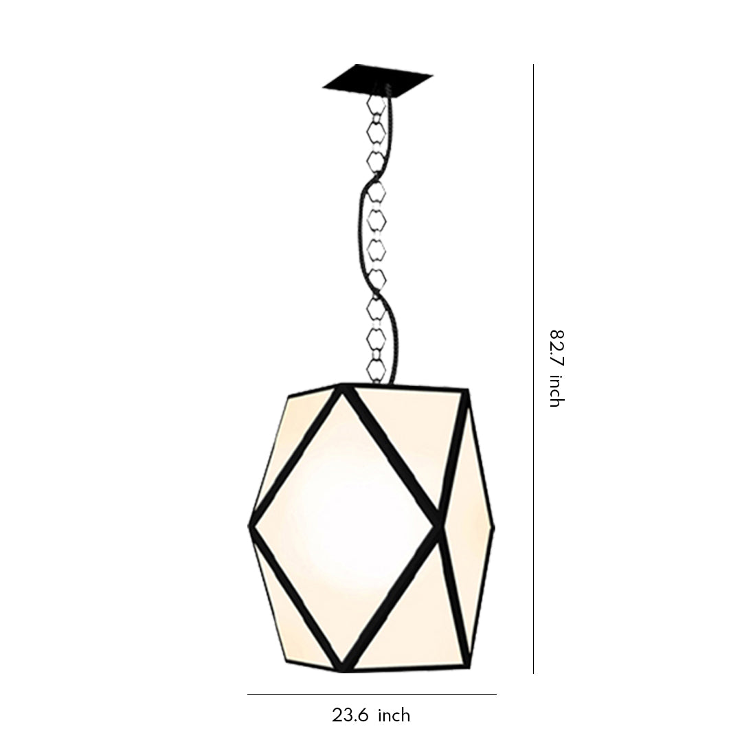 Modern Outdoor Pavilion Pendant — Black Stainless Steel, Acrylic Shade, 12W LED, IP65, 59" Adjustable Chain