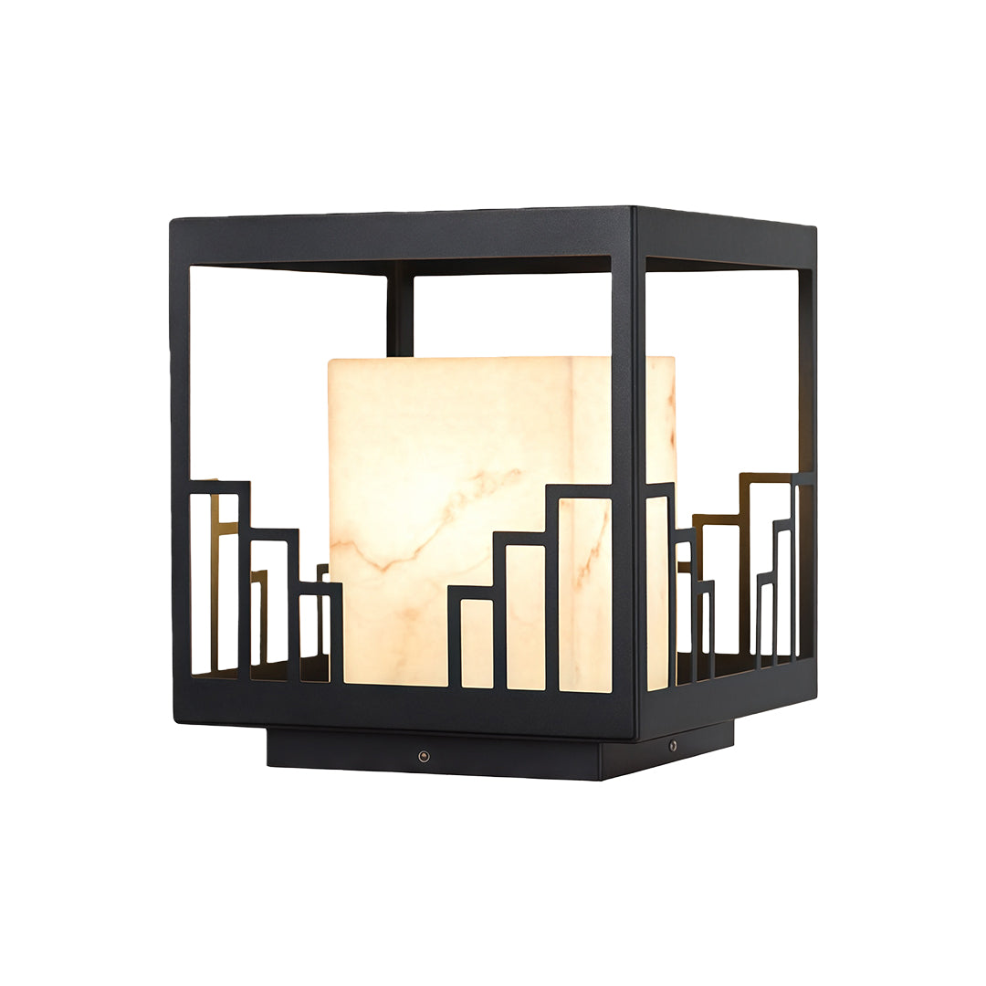 Minimalist Outdoor Pillar Light — Matte Black Stainless Steel, 20W LED, IP54, Dual Color Temperature