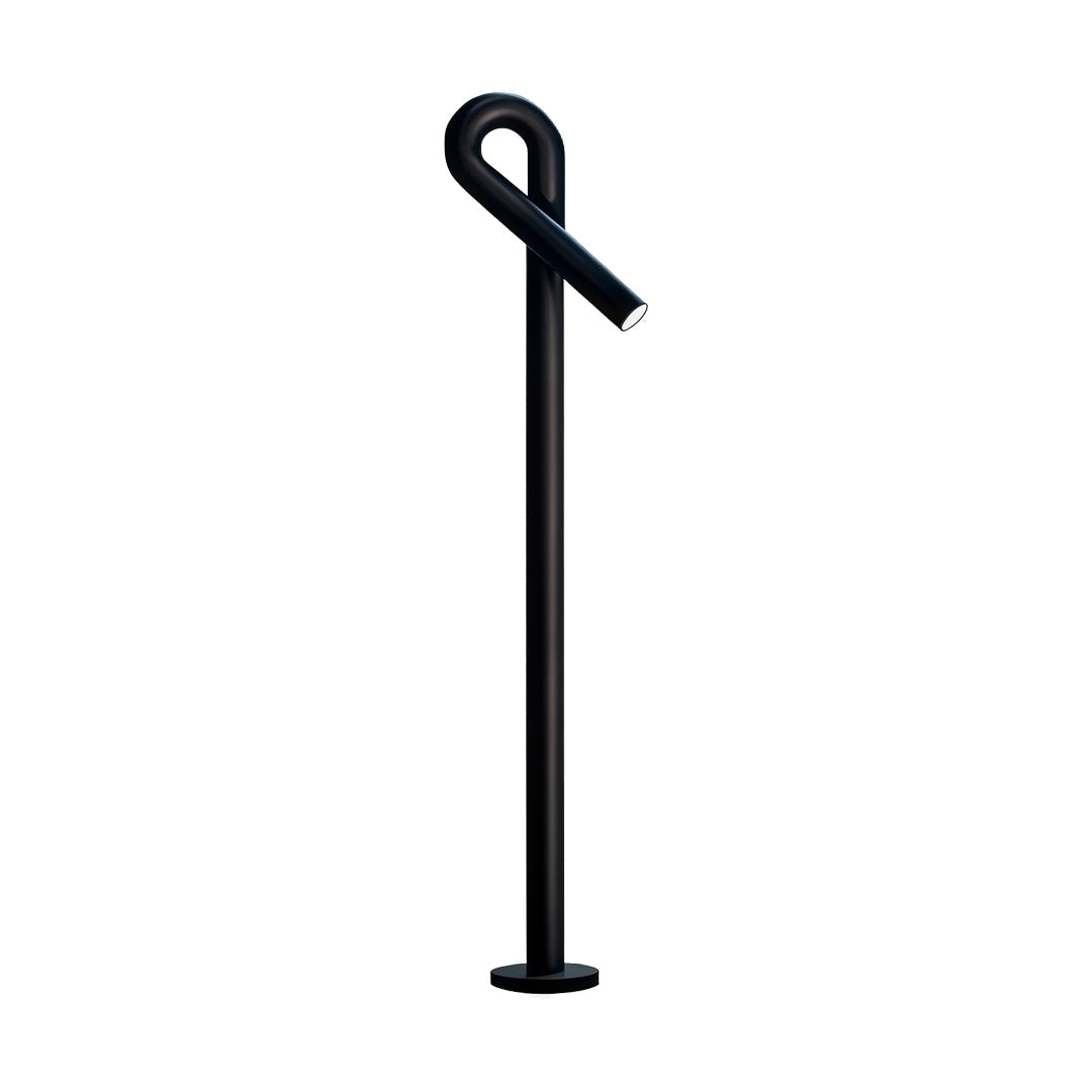 Minimalist Outdoor Bollard Light — Black Stainless Steel, 12W LED, 3000K, IP65, 47.2"