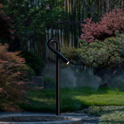 Minimalist Outdoor Bollard Light — Black Stainless Steel, 12W LED, 3000K, IP65, 47.2"