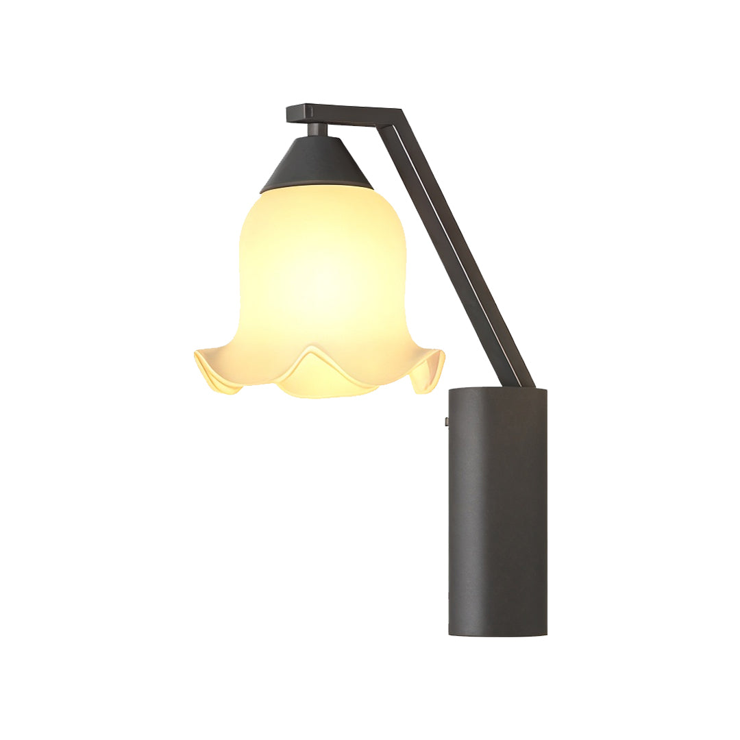 Flower Outdoor Wall Sconce — Black Stainless Steel, Clear Glass, 12W LED, IP65 Weatherproof