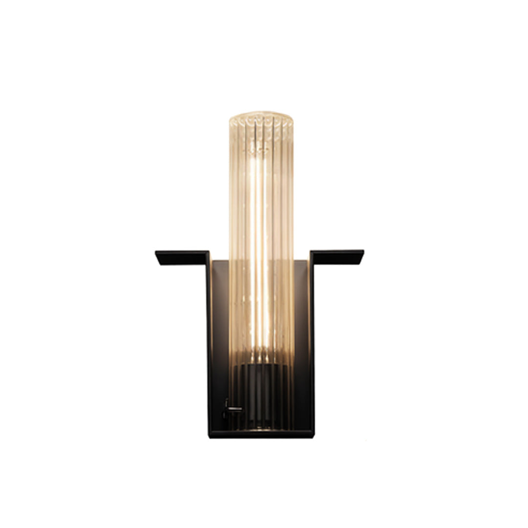 Minimalist Outdoor Wall Sconce — Black Brushed Stainless Steel, 12W LED, IP65 Weatherproof, Hardwired