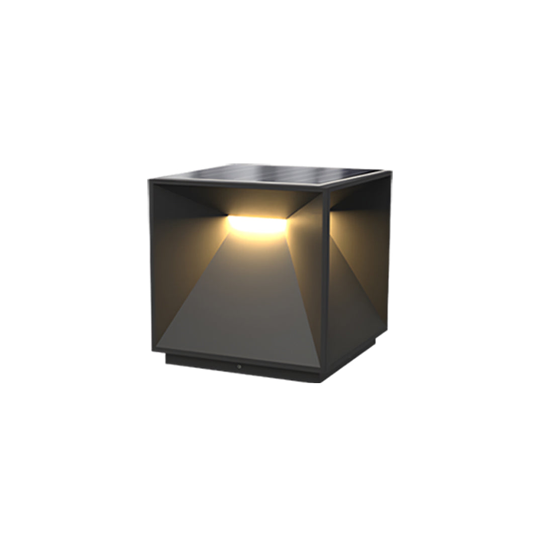 Outdoor Garden Pillar Light — Stainless Steel & Acrylic, 14W LED, Solar / Hardwired, IP65, 4 Sizes, Black or White