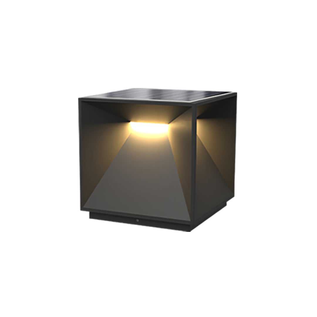 Outdoor Garden Pillar Light — Stainless Steel & Acrylic, 14W LED, Solar / Hardwired, IP65, 4 Sizes, Black or White