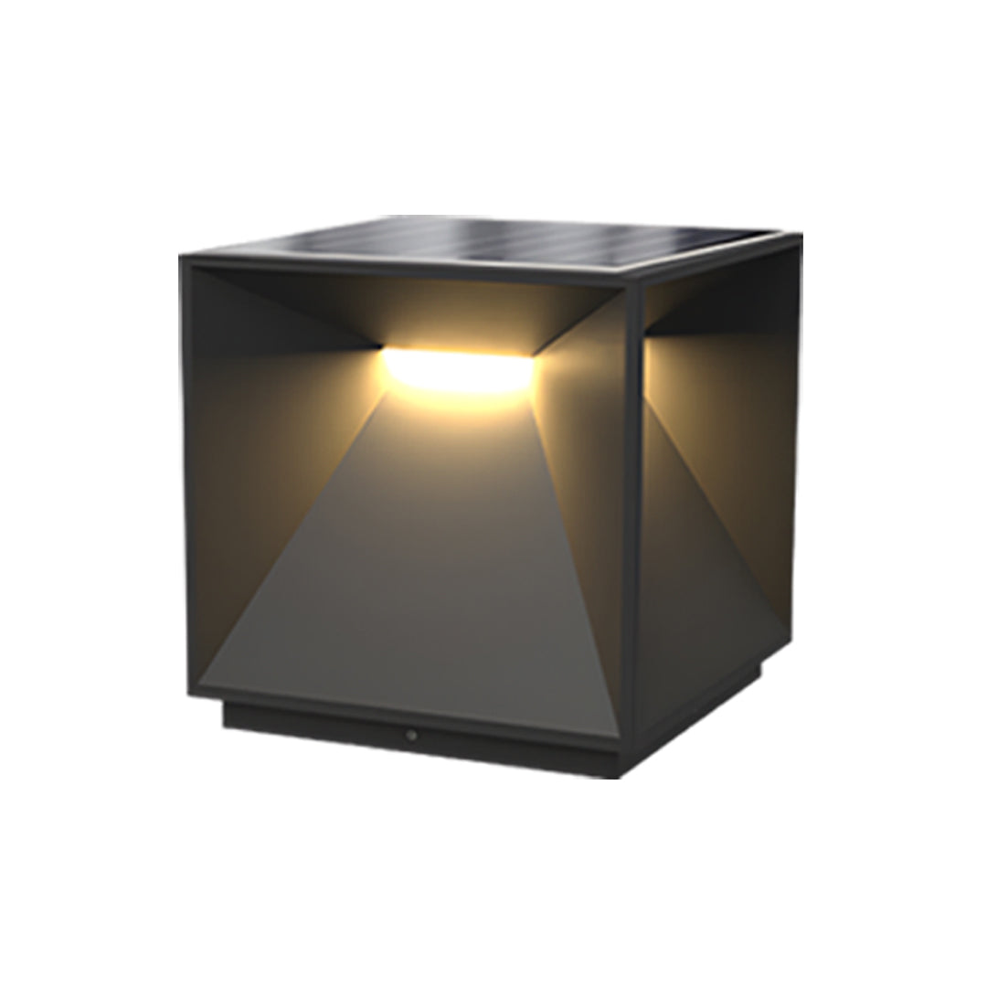 Outdoor Garden Pillar Light — Stainless Steel & Acrylic, 14W LED, Solar / Hardwired, IP65, 4 Sizes, Black or White