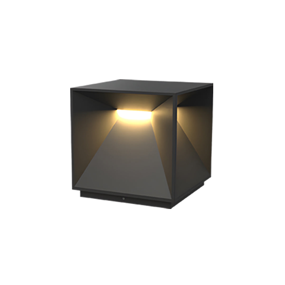 Outdoor Garden Pillar Light — Stainless Steel & Acrylic, 14W LED, Solar / Hardwired, IP65, 4 Sizes, Black or White