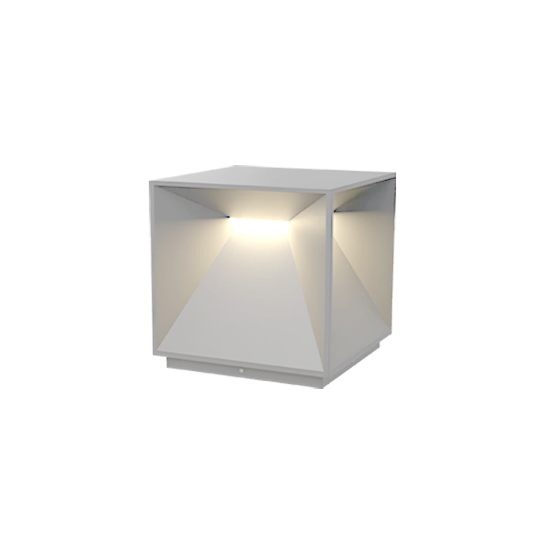 Outdoor Garden Pillar Light — Stainless Steel & Acrylic, 14W LED, Solar / Hardwired, IP65, 4 Sizes, Black or White