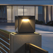 Outdoor Garden Pillar Light — Stainless Steel & Acrylic, 14W LED, Solar / Hardwired, IP65, 4 Sizes, Black or White