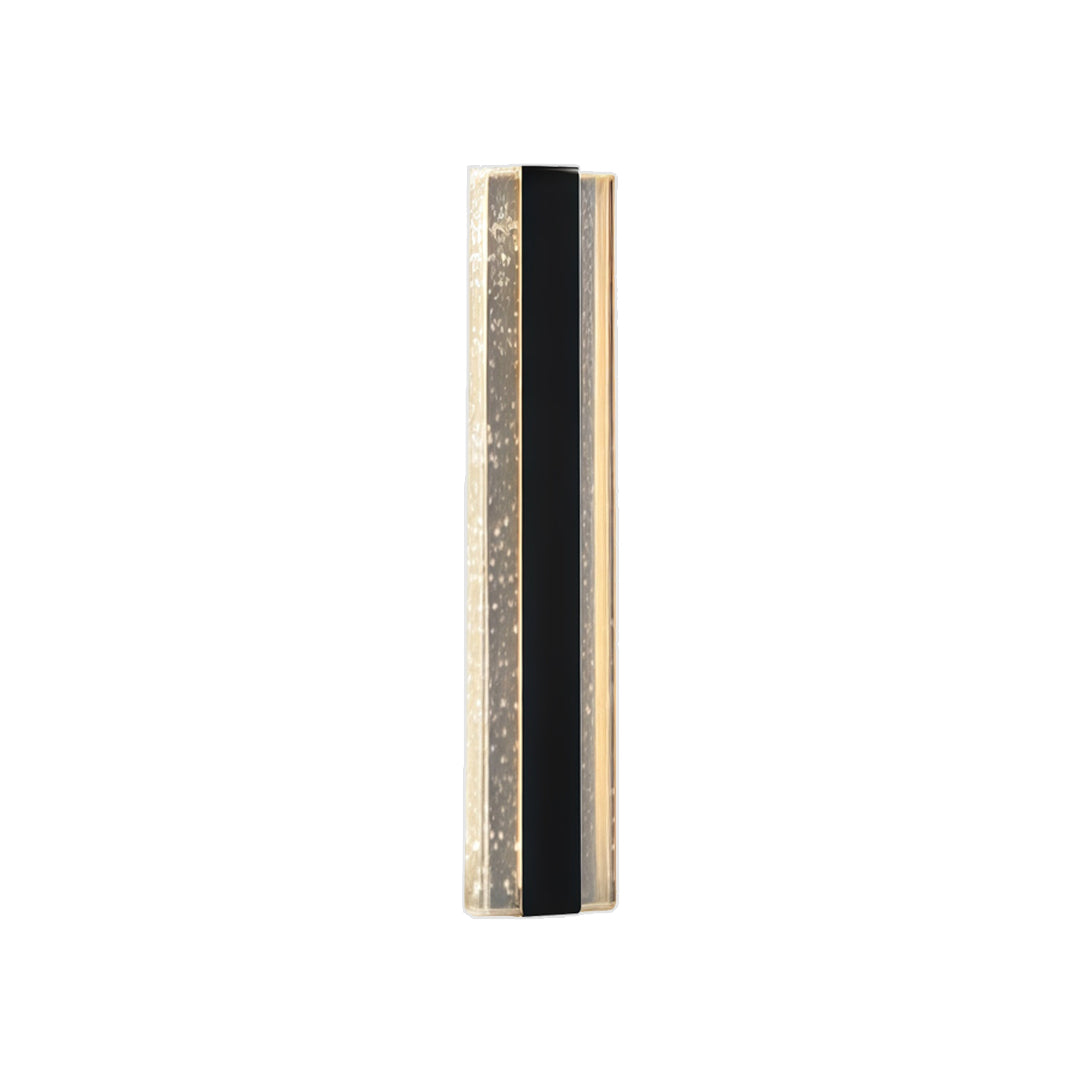 Linear Crystal Outdoor Wall Sconce — Black Stainless Steel, LED Integrated, IP65, 12W–16W, 4 Sizes