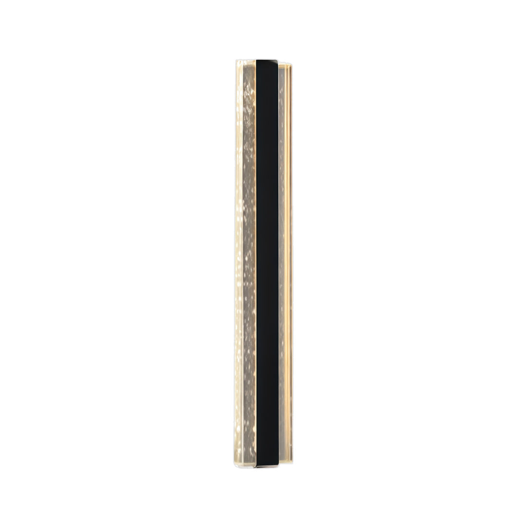 Linear Crystal Outdoor Wall Sconce — Black Stainless Steel, LED Integrated, IP65, 12W–16W, 4 Sizes