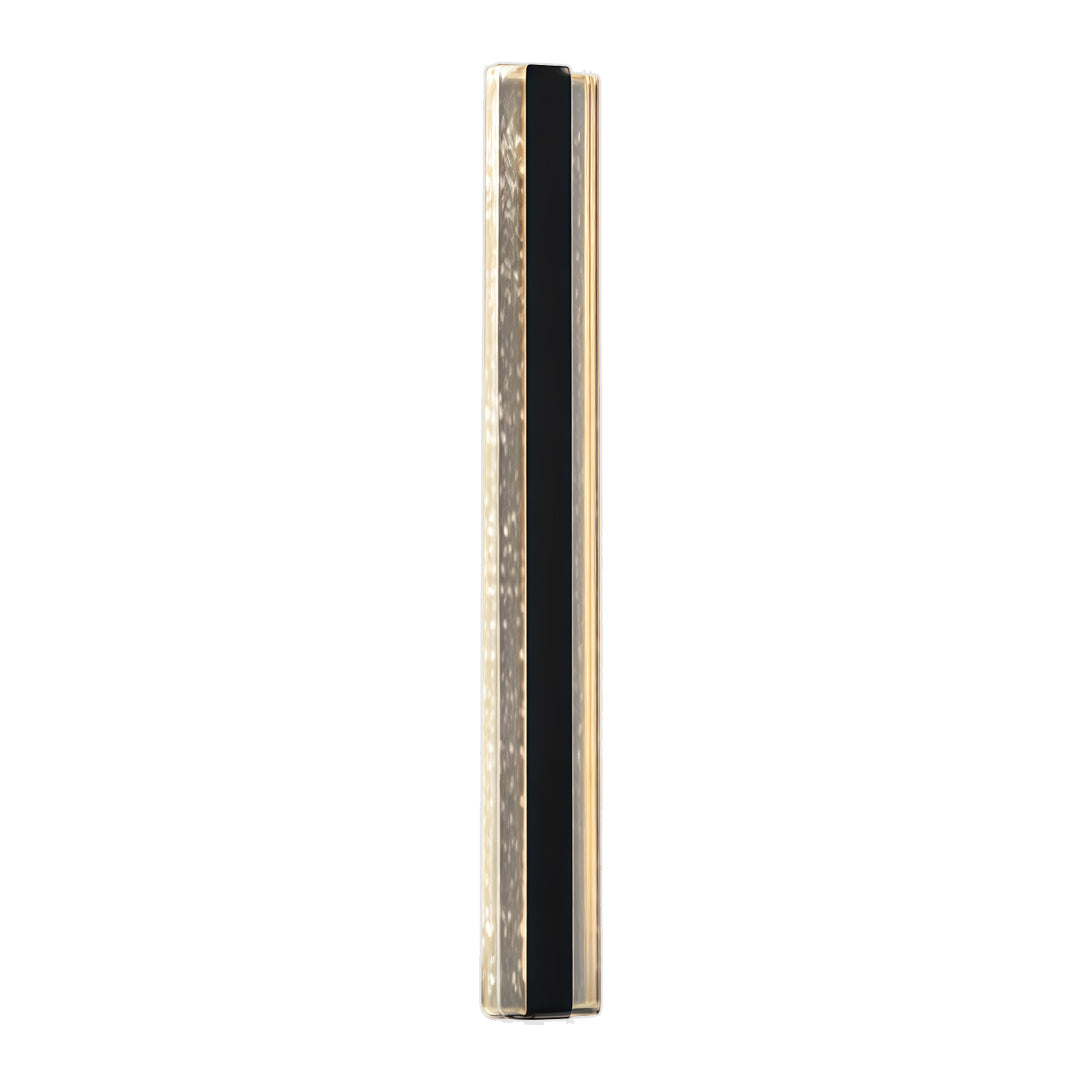 Linear Crystal Outdoor Wall Sconce — Black Stainless Steel, LED Integrated, IP65, 12W–16W, 4 Sizes