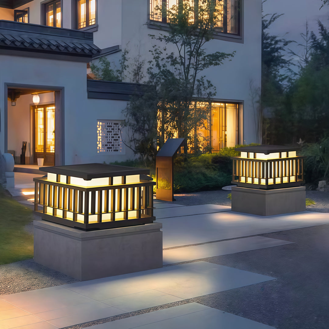 Stainless Steel Garden Pillar Light — LED, Solar / Hardwired, IP65, Four Sizes
