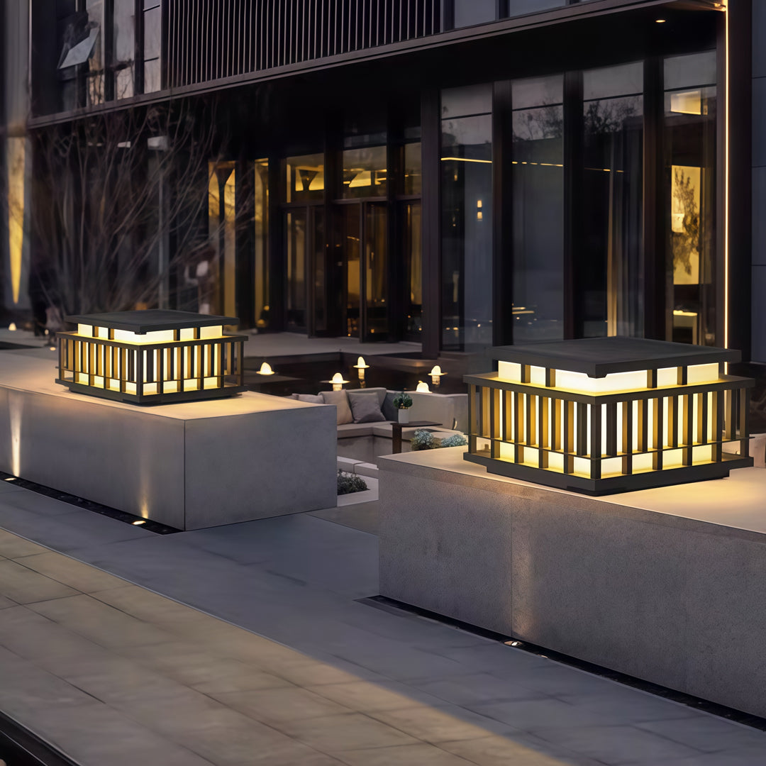 Stainless Steel Garden Pillar Light — LED, Solar / Hardwired, IP65, Four Sizes
