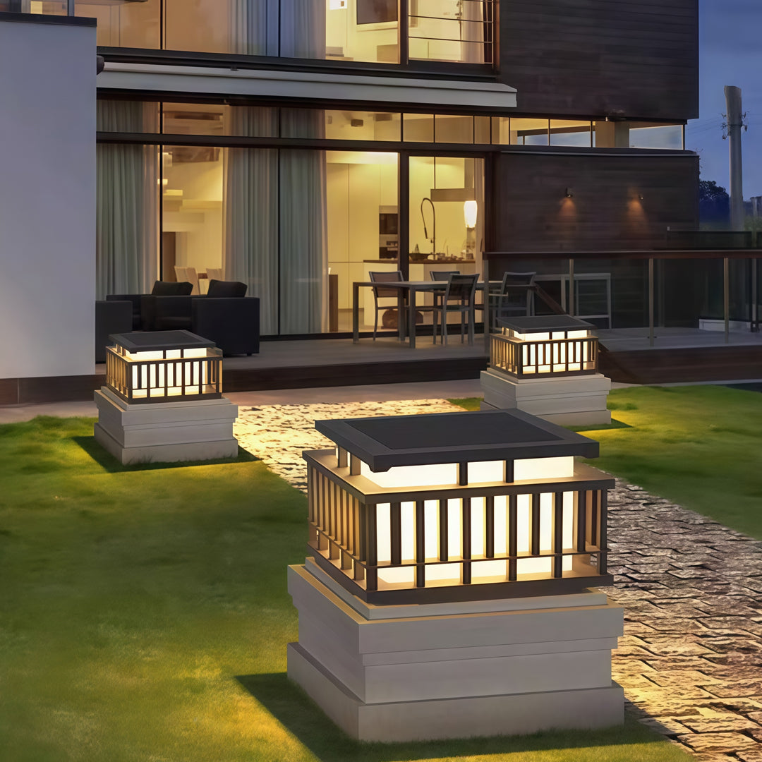 Stainless Steel Garden Pillar Light — LED, Solar / Hardwired, IP65, Four Sizes